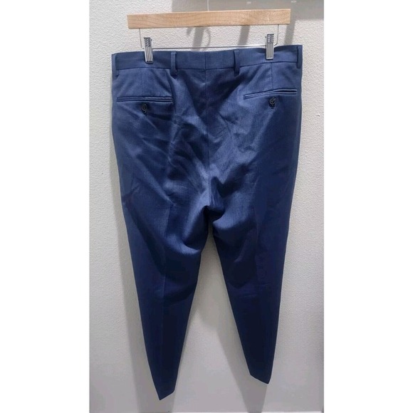 Jos A Bank 34 x 30 Blue Houndstooth 1905 Flat Front Dress Pants - Picture 3 of 8